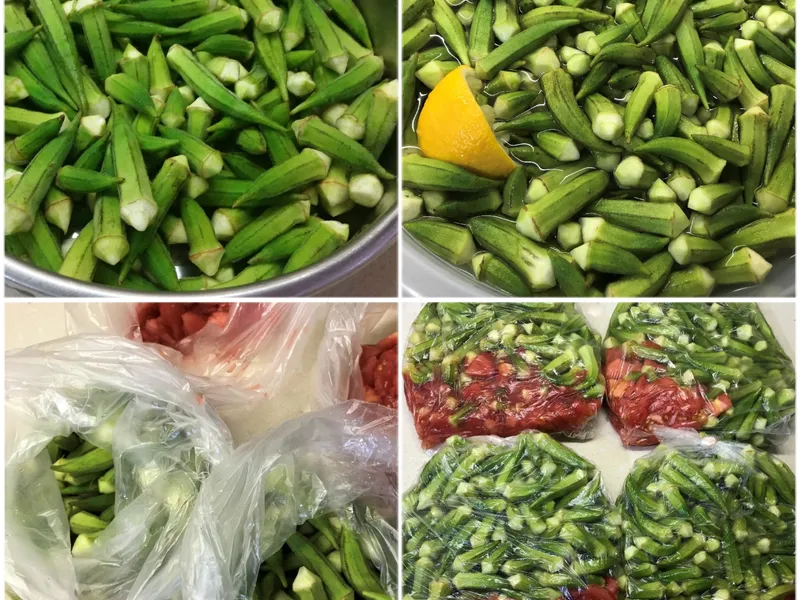 Derin Dondurucu İçin Bamya Hazırlama