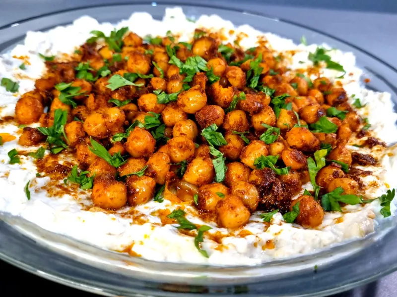 Nohut Soslu Yoğurtlu Patlıcan.